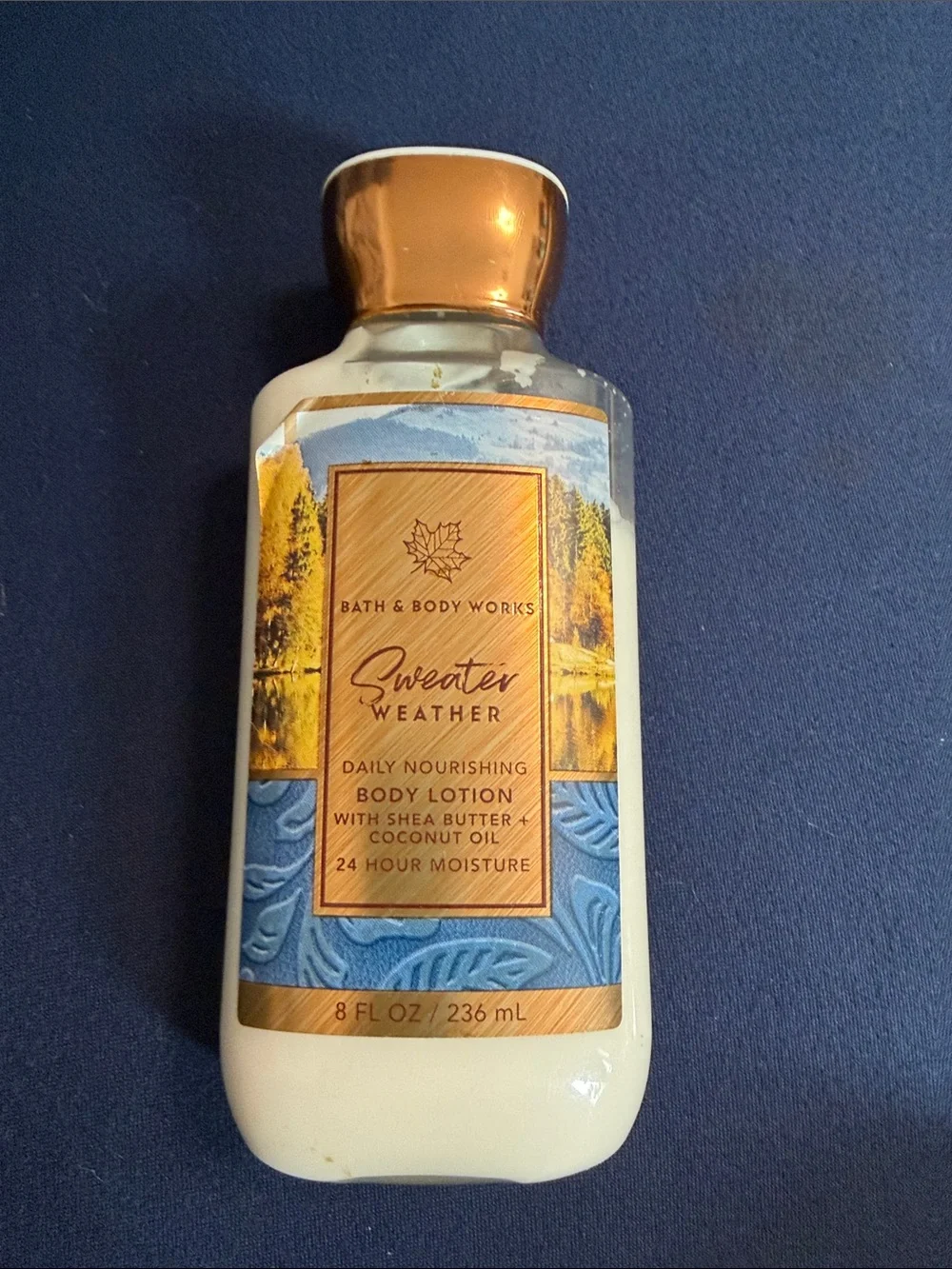 Bath & Body Works Sweater Weather Body Lotion - Blue & Gold